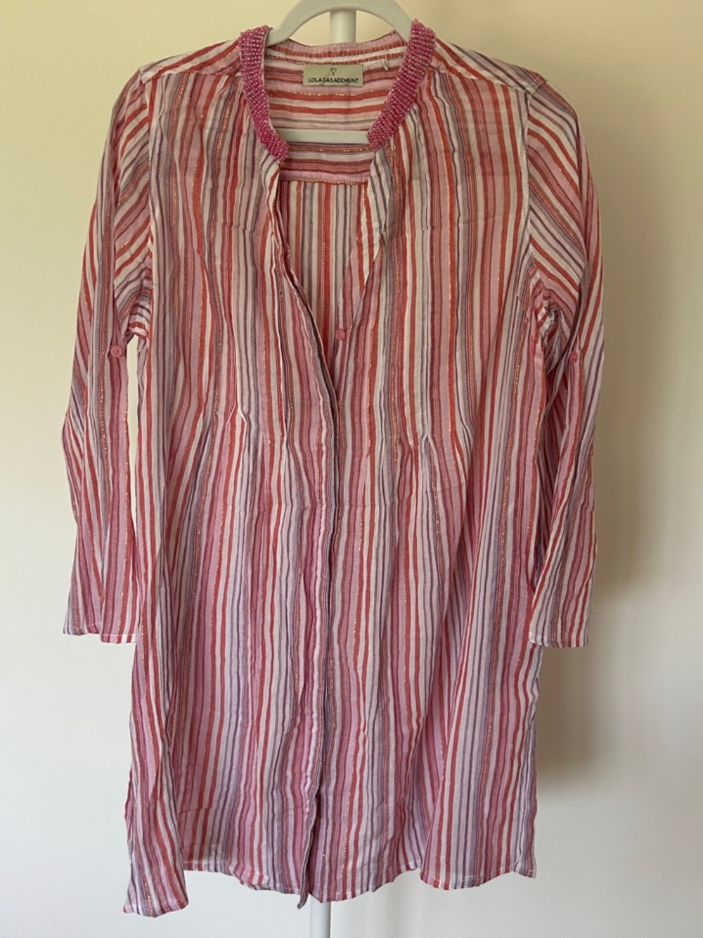 Striped Pink Tunic Cover-Up